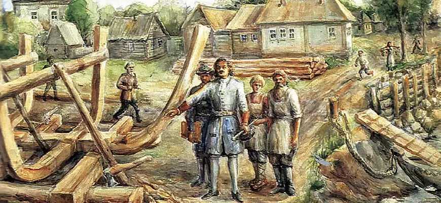 Петр I на Оке