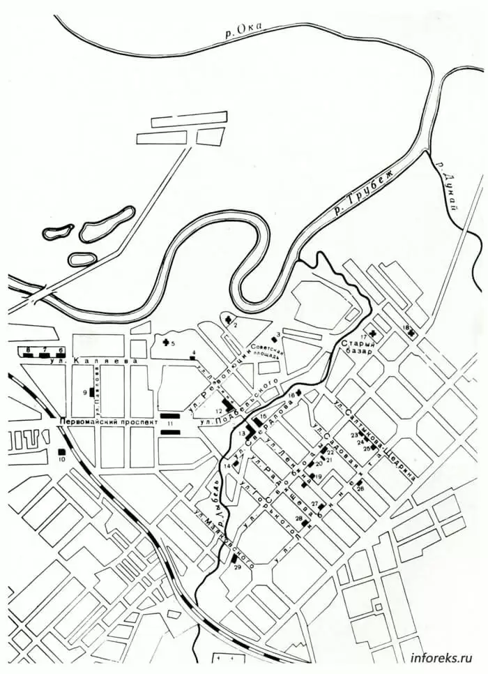 Город Рязань. План-схема