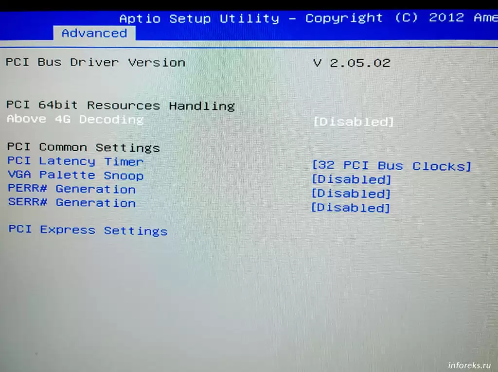 Above 4G Decoding PCI Bus Driver Version